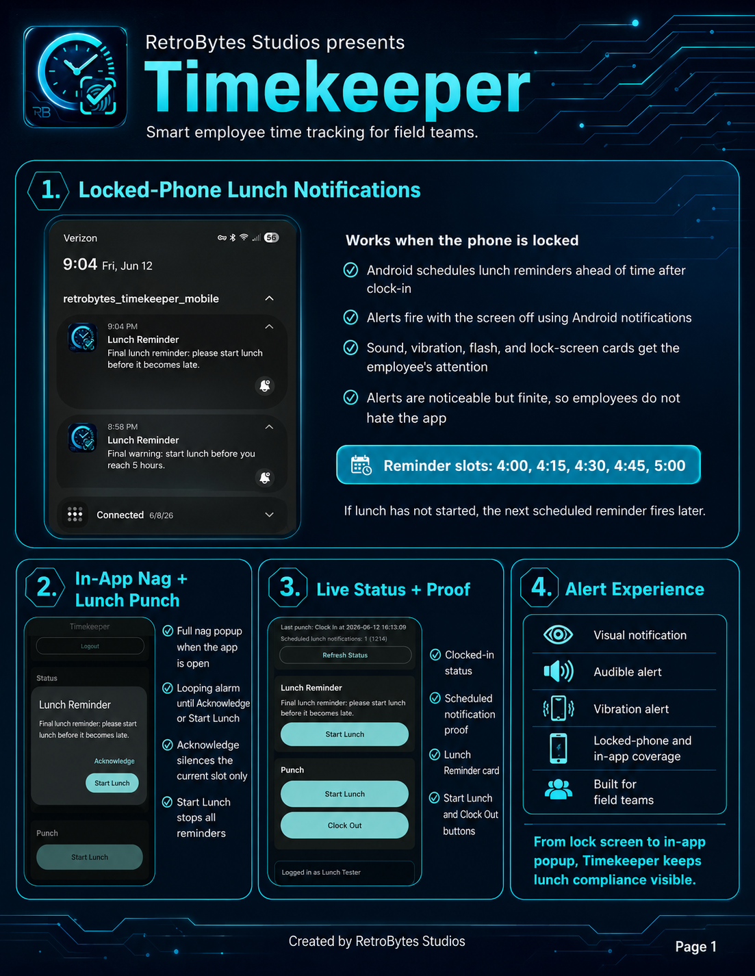 RetroBytes Timekeeper brochure page 1 preview